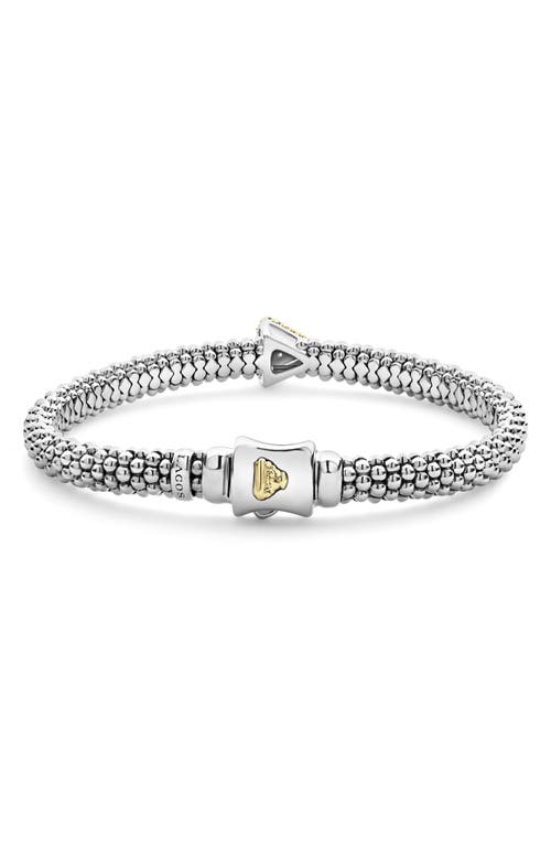 Shop Lagos Ksl Lux Diamond Pyramid Bracelet In Silver/diamond