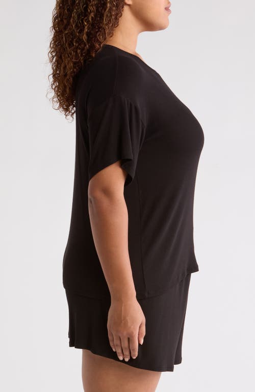 Shop Nordstrom Moonlight Eco Easy Rib Short Pajamas In Black