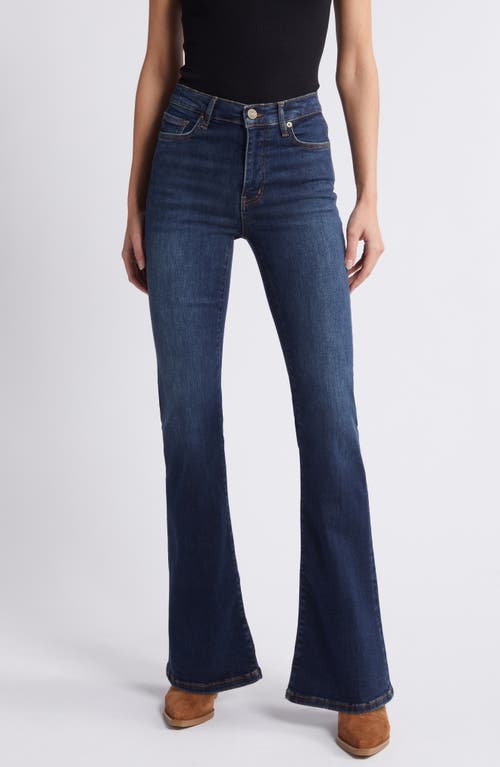 Shop Frame Le Easy High Waist Flare Jeans In Moonflower