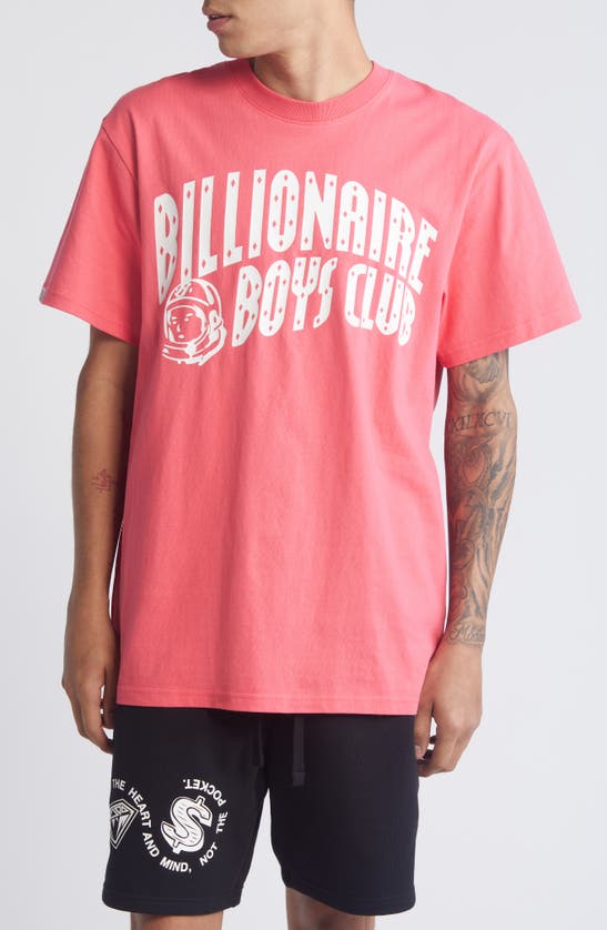 Shop Billionaire Boys Club Arch Logo Cotton Graphic T-shirt In Rouge Red