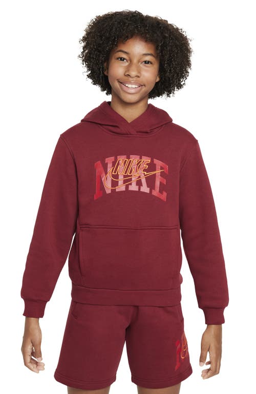 Nike Kids' Club Fleece+ Connect Hoodie Orange at