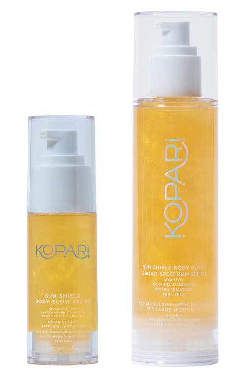 Kopari Sun Shield Body Glow Sunscreen Spf 50 Set $60 Value In No Color