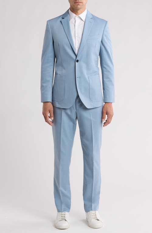 Shop Nordstrom Rack Solid Notched Lapel Suit In Grey Blue