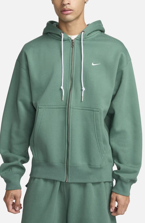 Nike Solo Swoosh Zip Hoodie In Bicoastal/white