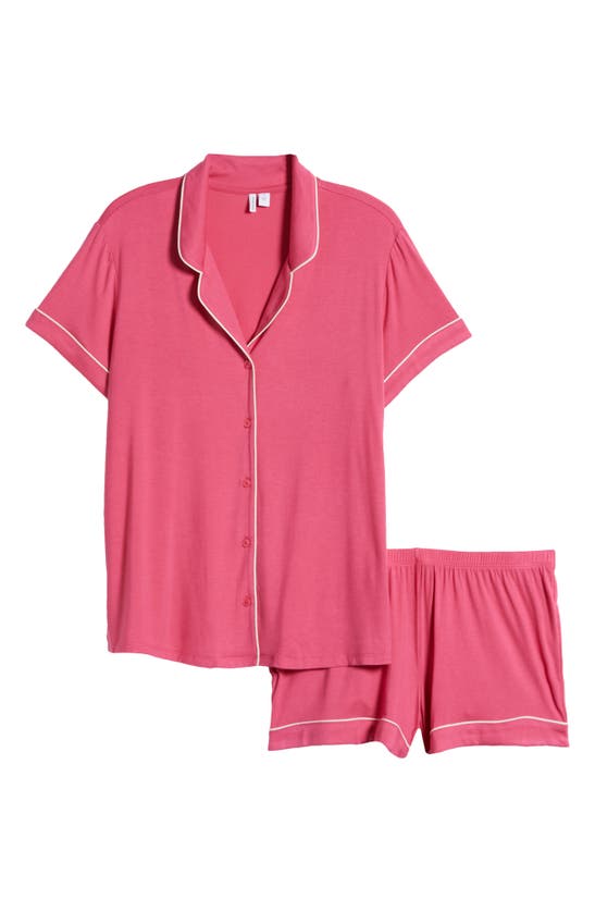 Shop Nordstrom Moonlight Eco Short Pajamas In Pink Carmine