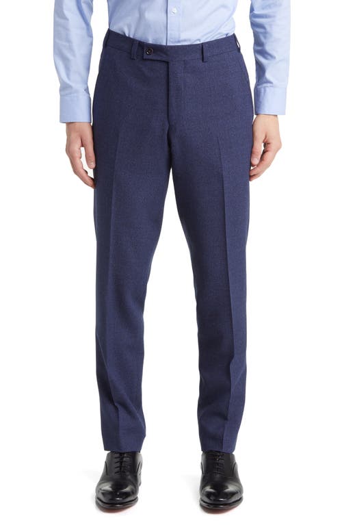 Ted Baker London Jerome Flat Front Wool Dress Pants Blue at Nordstrom,