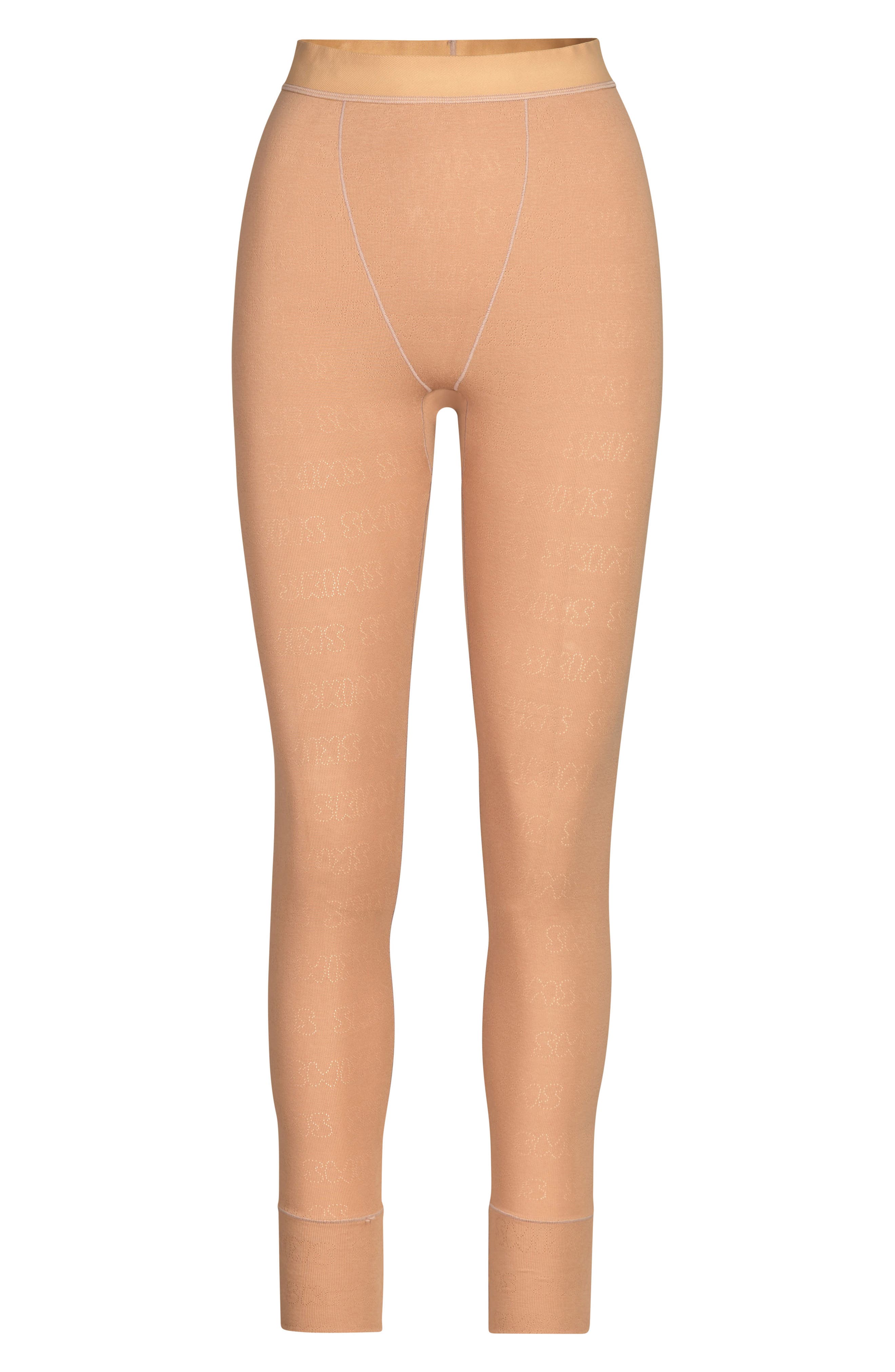 SKIMS Logo Cotton Thermal Leggings 