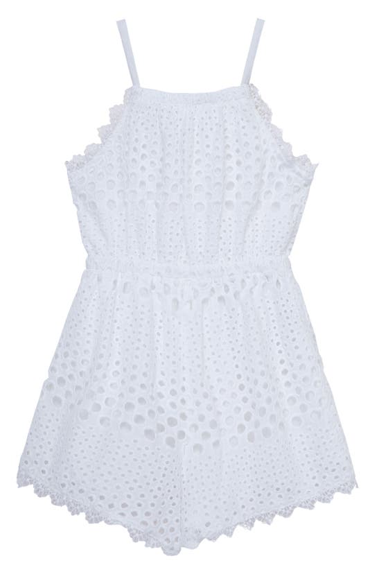Shop Habitual Kids' Eyelet Embroidered Romper In White
