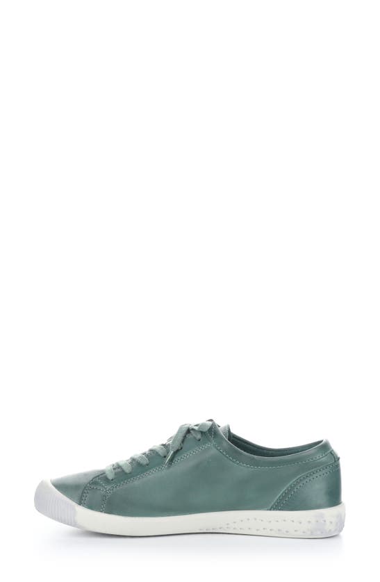 Shop Softinos By Fly London Isla Sneaker In Green Washed Leather