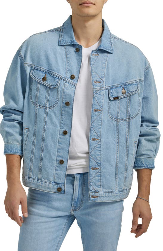Shop Lee Loose Fit Rider Denim Jacket In Cold As Ice