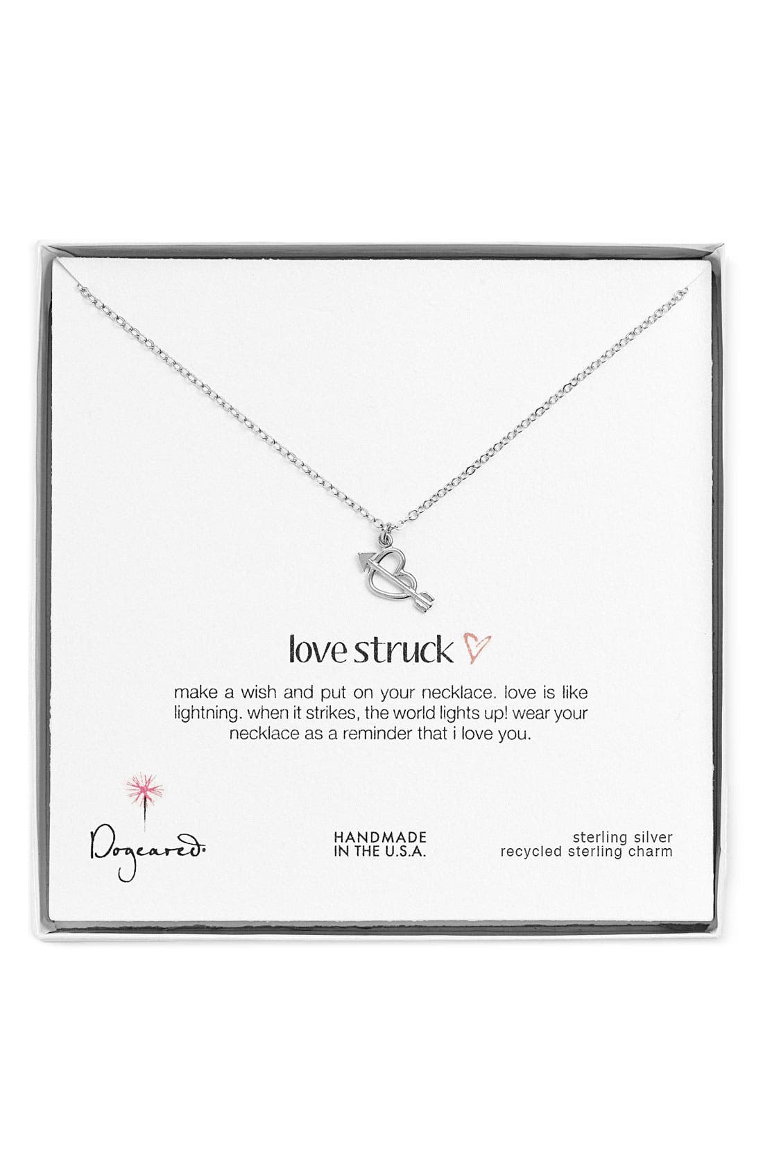 Dogeared 'Love Struck' Heart & Arrow Pendant Necklace Nordstrom