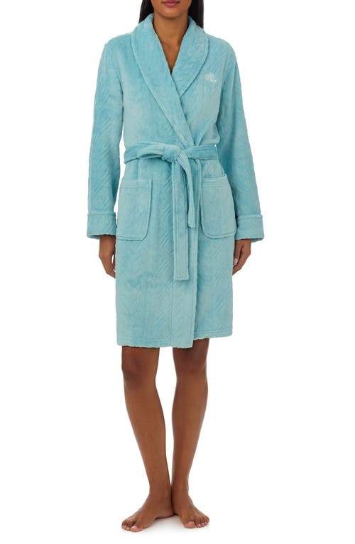 Shop Lauren Ralph Lauren Quilted Robe In Seafoam