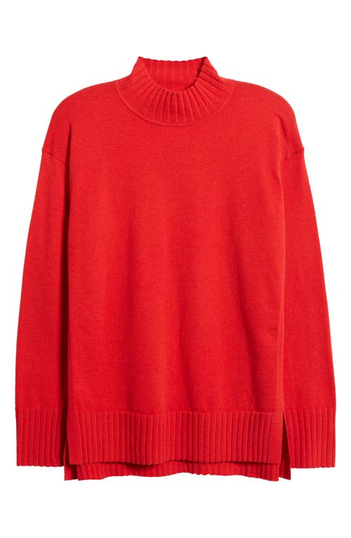 Shop Caslonr Caslon(r) Mock Neck Tunic Sweater In Red Goji