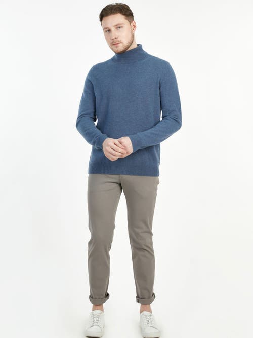 Shop Gobi Cashmere Turtle Neck In Bijou Blue