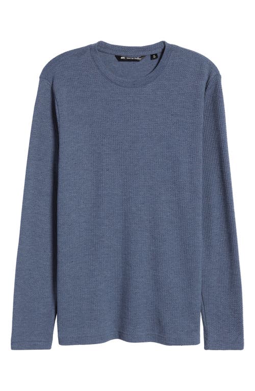 Travismathew Cloud Waffle Crewneck Tee In Vintage Indigo