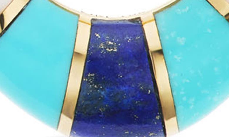 Orly Marcel Chunky Inlay Hoop Earrings In Blue