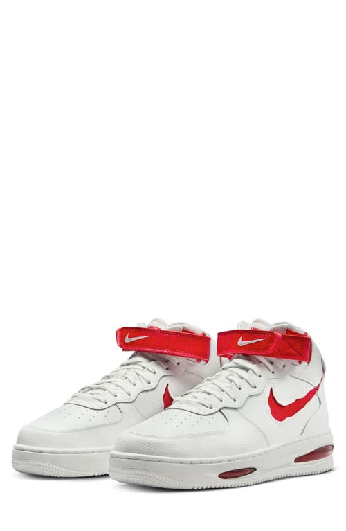 Nike Air Force 1 Mid Remastered Sneaker In Summit White/university Red