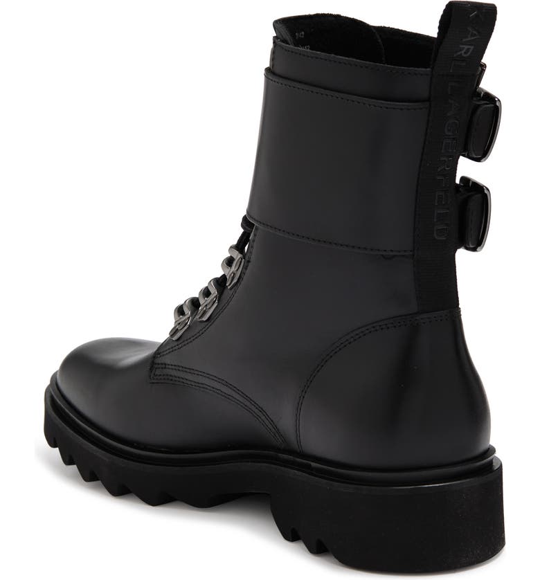 Leather Double Buckle Strap Boot