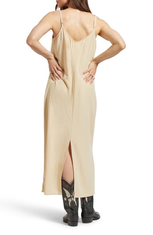 Brixton Jacquard Midi Slipdress In Vintage White