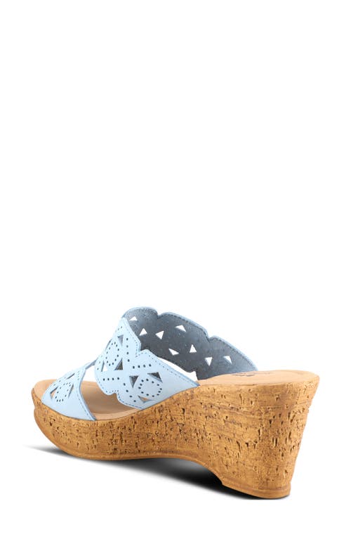 Spring Step Flamyo Platform Wedge Sandal In Sky Nubuck