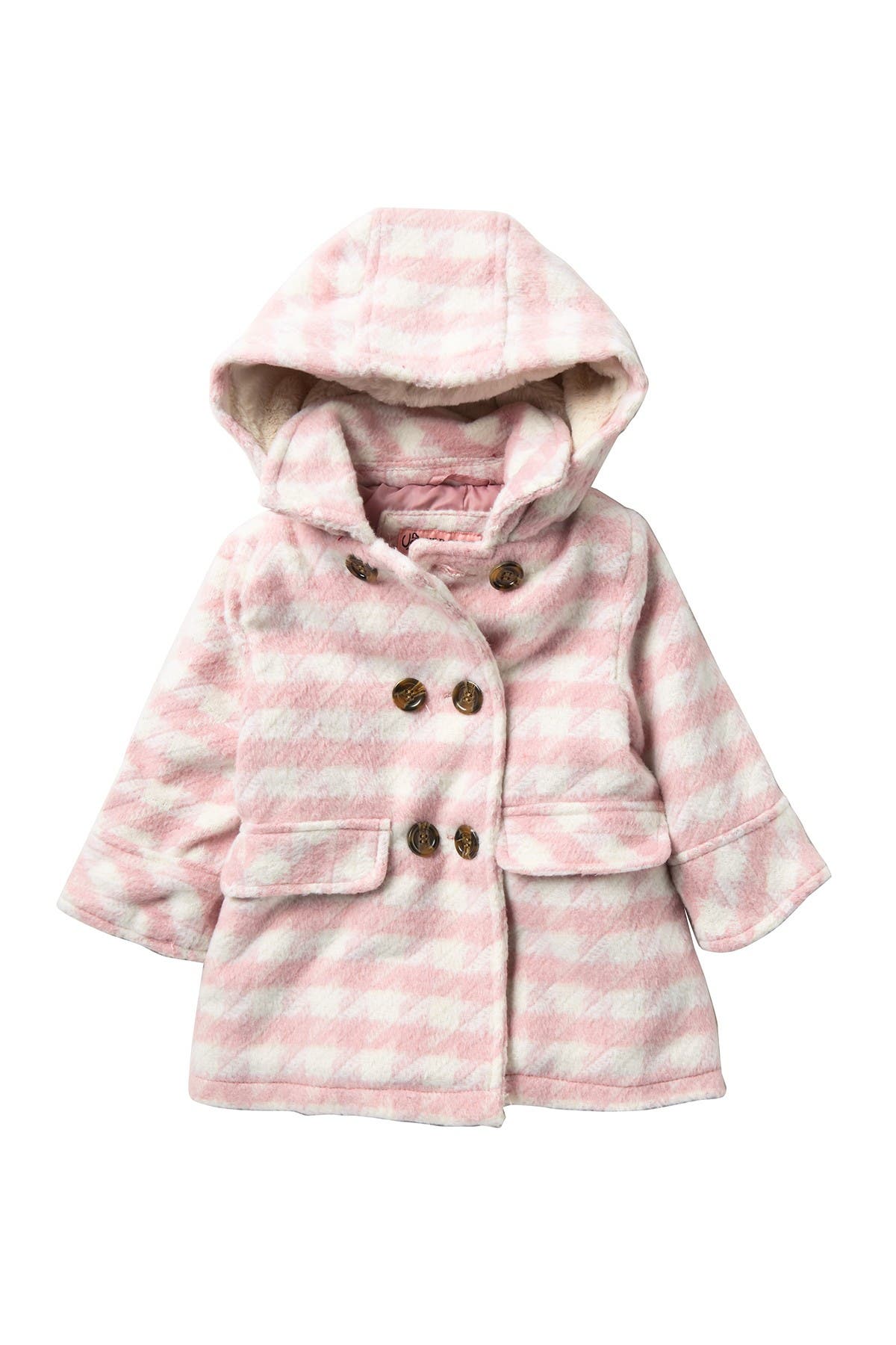 pink plaid coat