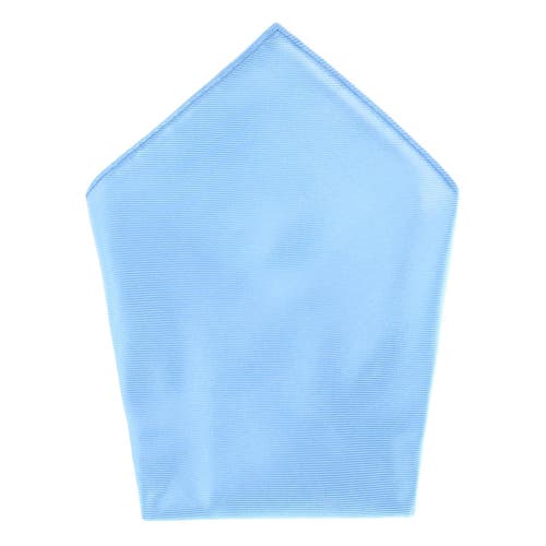 Trafalgar The Gatsby Solid 12 Inch Silk Pocket Square In Light Blue