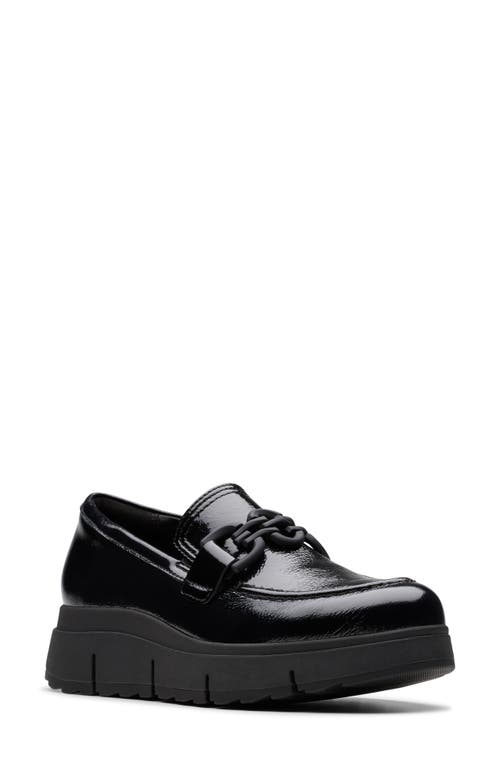 Clarksr Clarks(r) Loriini Izzy Platform Wedge Bit Loafer In Black Patent