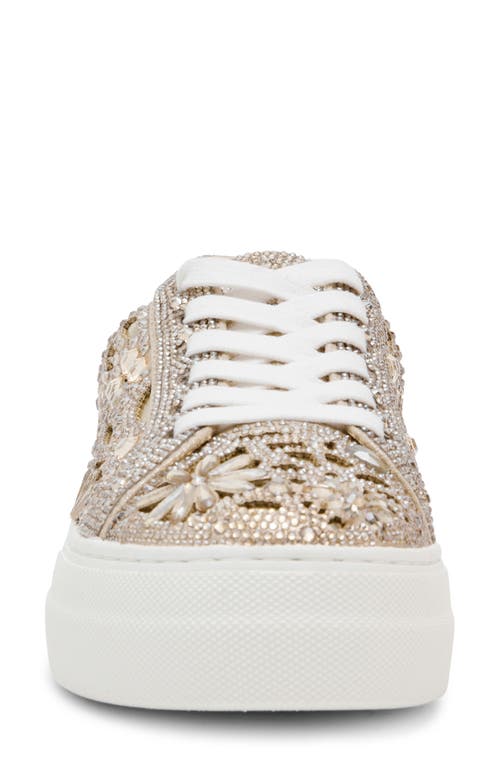 Shop Betsey Johnson Reily Sneaker In Light Gold