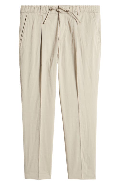 BOSS Perin Linen Blend Drawstring Pants Beige at Nordstrom,