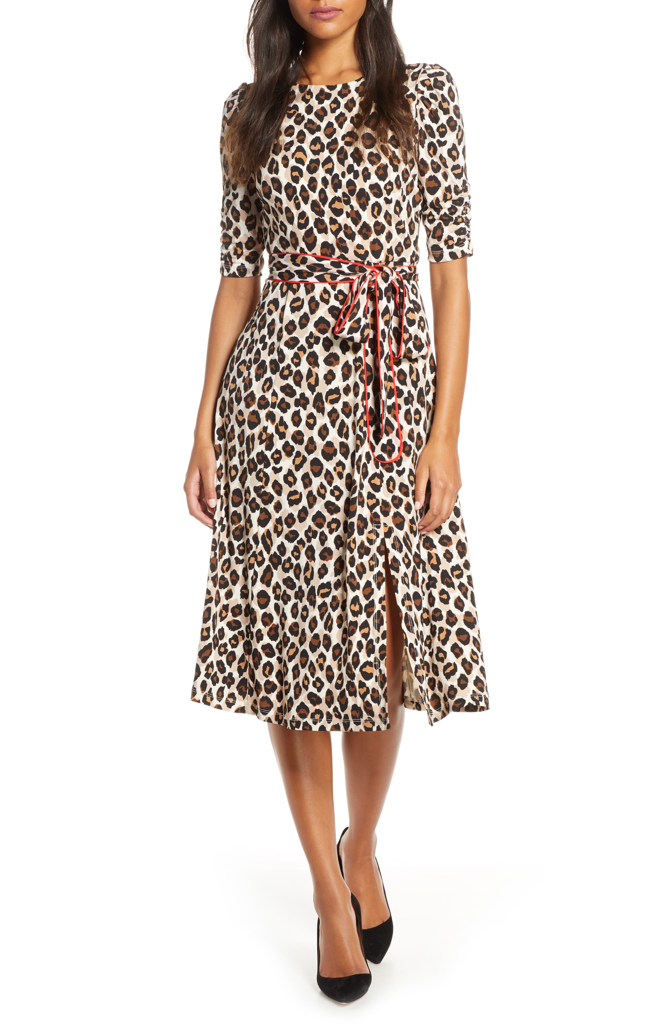 eliza j leopard dress