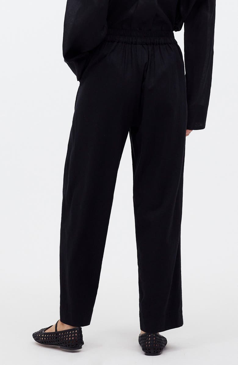 Madewell Pull-On Crop Straight Leg Linen Pants | Nordstrom