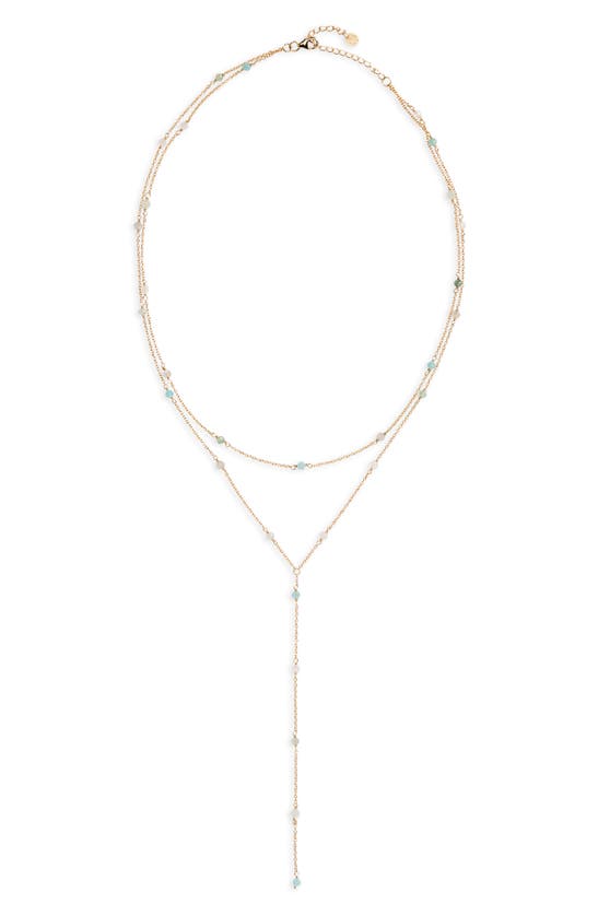 Shop Argento Vivo Sterling Silver Layered Y-necklace In Gold