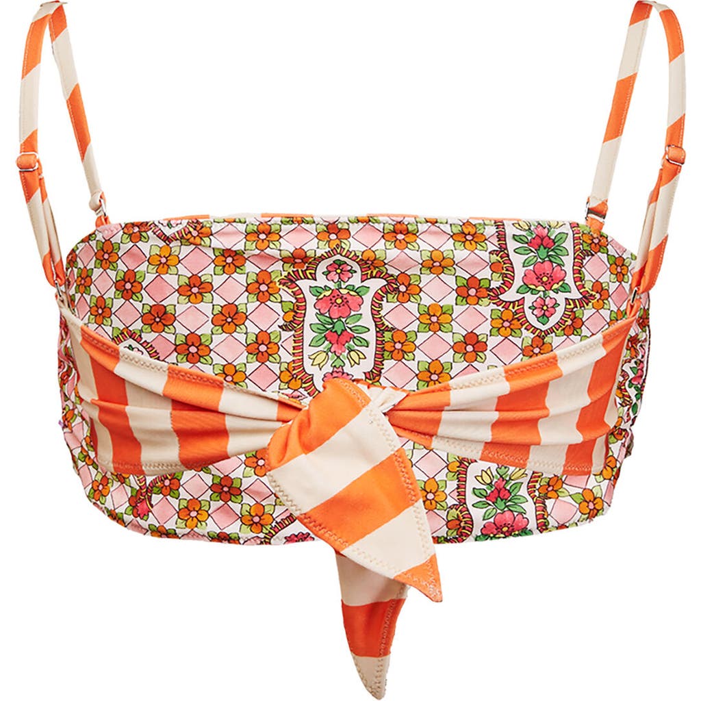 La Doublej 3-way Bandeau Top Riviera Orange In Riviera Orange