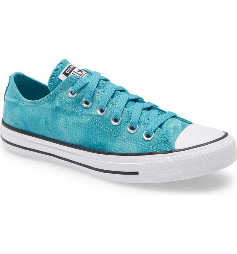 CONVERSE Chuck Taylor<sup>®</sup> All Star<sup>®</sup> Tie Dye Low Top Sneaker, Main, color, HARBOR TEAL/ WHITE