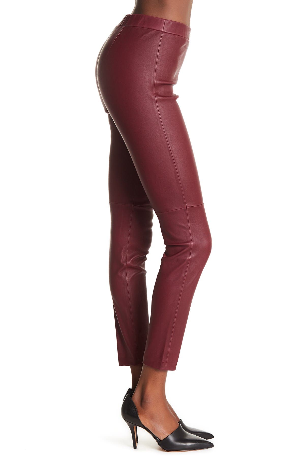 theory black leather pants