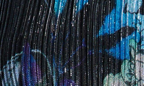 DRESS THE POPULATION DRESS THE POPULATION KIRSI METALLIC FLORAL LONG SLEEVE MINIDRESS 