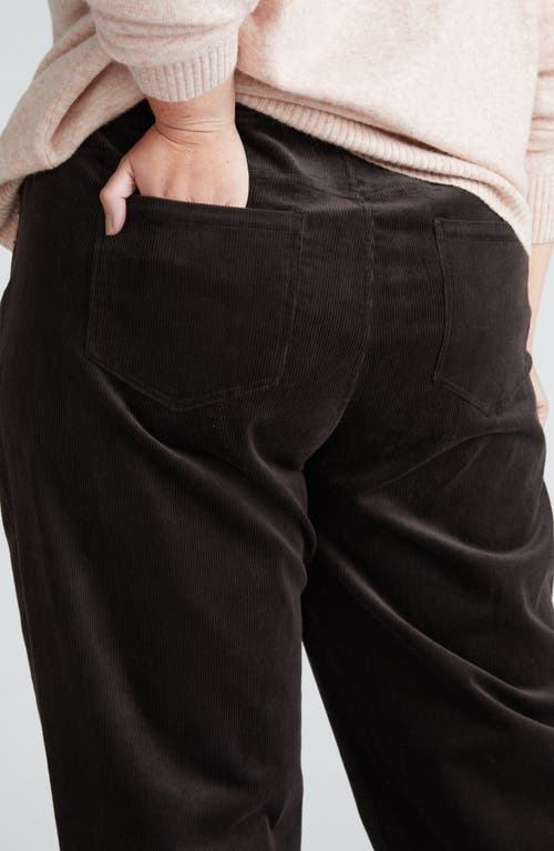 Universal Standard Cassidy High Waist Corduroy Straight Leg Pants In Chocolate