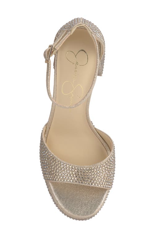 Shop Jessica Simpson Kaliah Ankle Strap Platform Sandal In Champagne