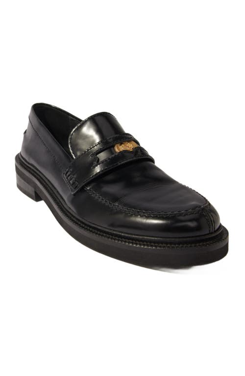 Maje Leather Loafers In Black