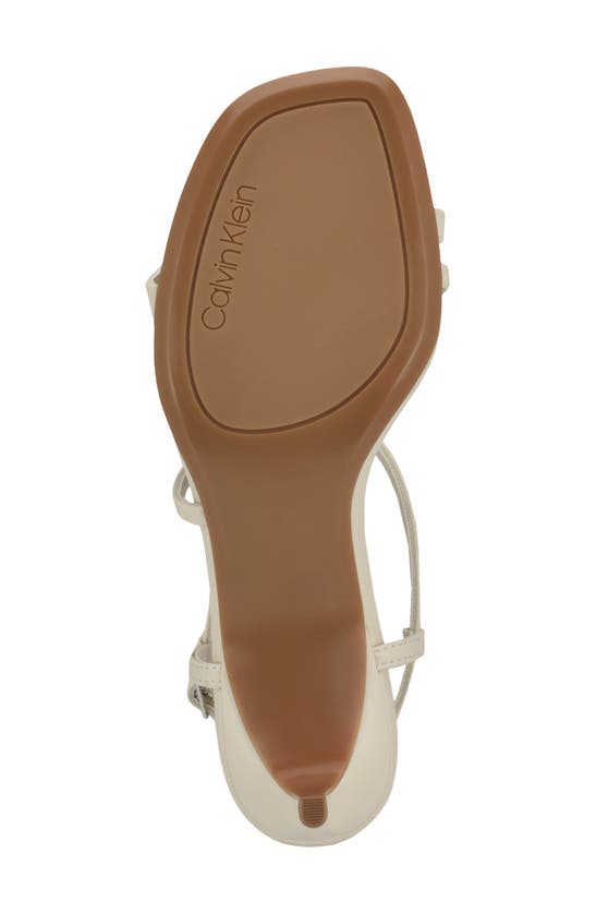 Calvin Klein Ishaya Ankle Strap Sandal In Ivory