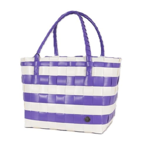 Shop Handed By Paris Spirit Recycled Tote Bags In Purple/white