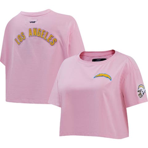 Lids Philadelphia Eagles Pro Standard Women's Cropped Boxy T-Shirt - Pink