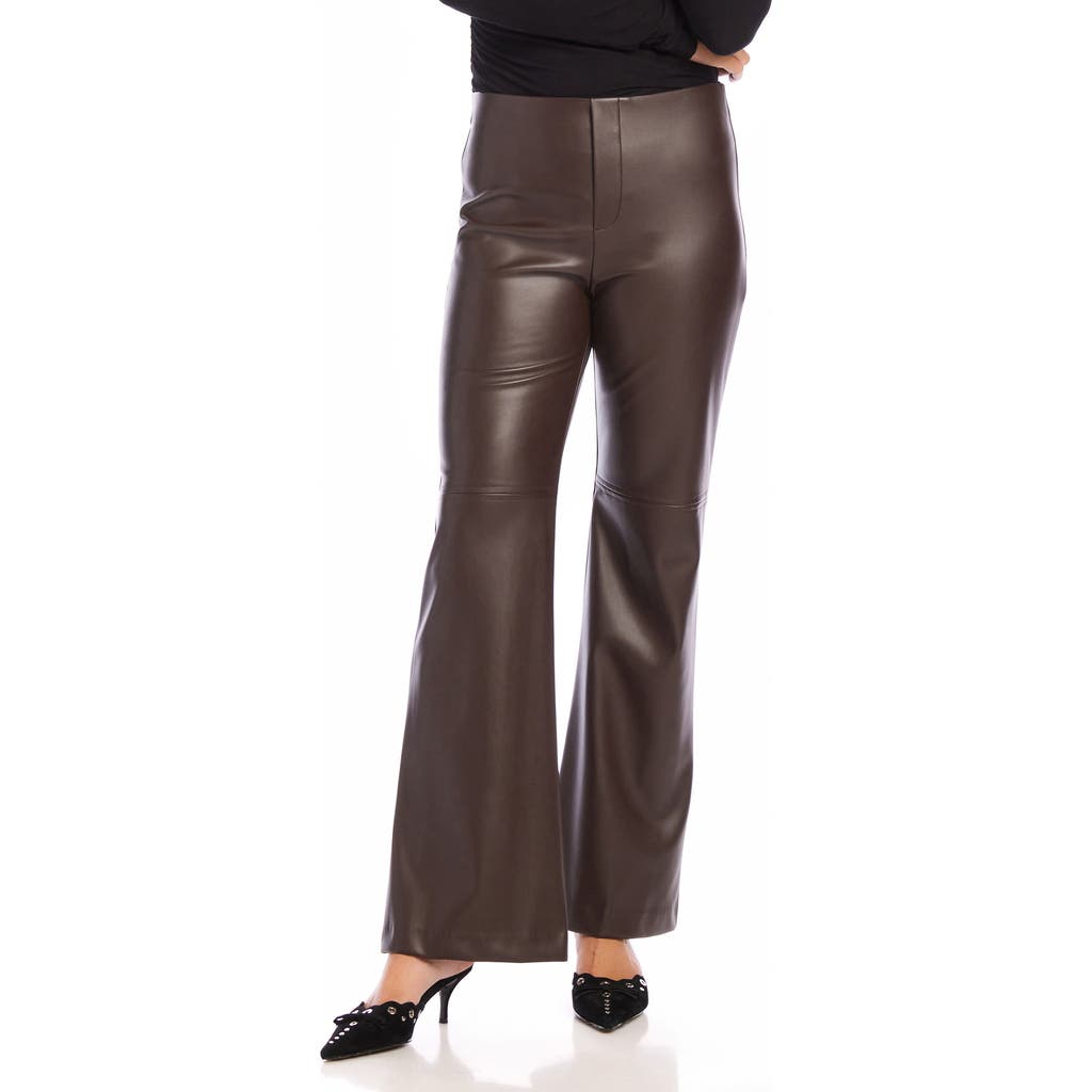 FIFTEEN TWENTY FIFTEEN TWENTY FINLEY HIGH WAIST FAUX LEATHER BOOTCUT PANTS