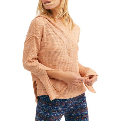 Endless Summer By Free People Hooded Knit Top, Orange