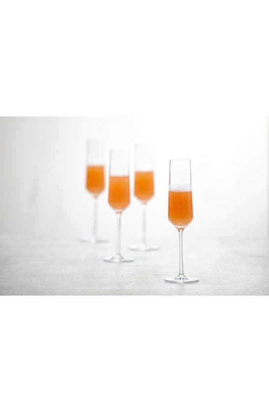 Zwiesel Glass Schott Zwiesel Pure Set Of 6 Champagne Flutes In Clear