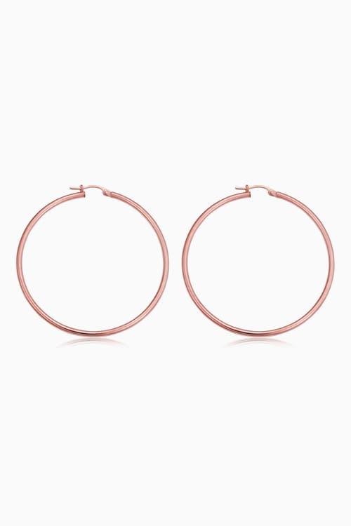 Shop Oradina 14k Rose Gold Everything Large Hoop Earrings