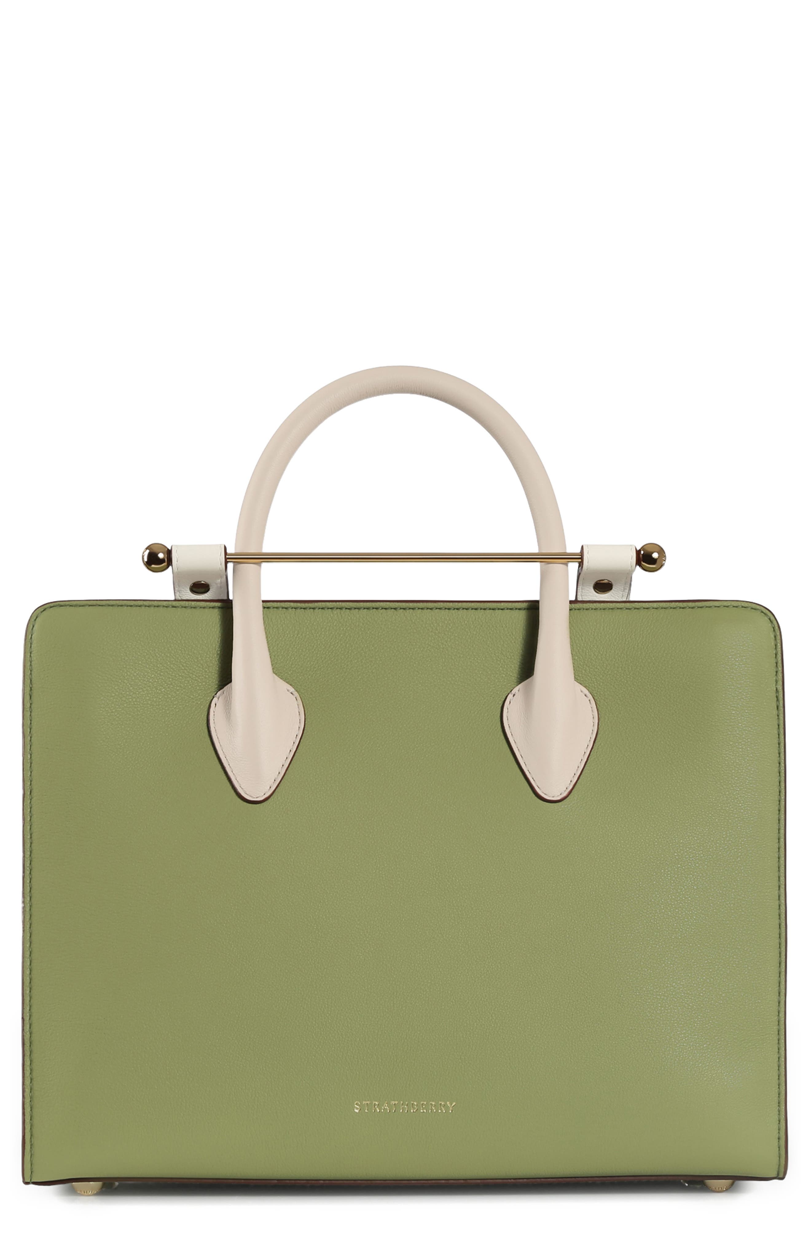 The Strathberry Nano Tote - Oat/Vanilla/Olive