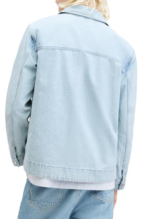 Shop Allsaints Eavis Denim Chore Jacket In Indigo Blue