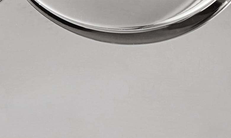 Knotty Double Disc Drop Earrings In Rhodium Silver