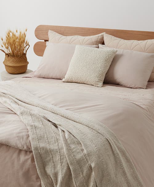 Shop Pact Organic Cool-air Percale Duvet Cover In Oat